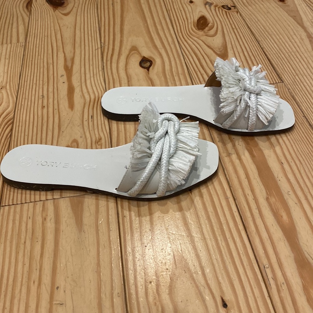 Tory Burch Rope Slide white raffia sandal - Picture 4 of 6